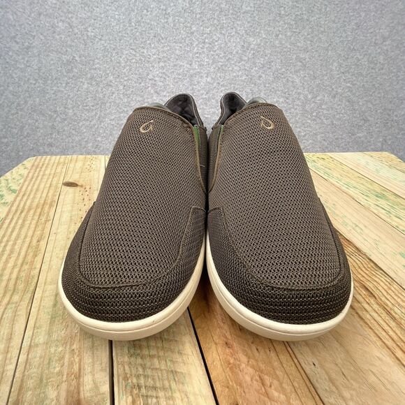 Olukai Nohea Mesh Loafers Mens Sz 9 Mustang Lime Peel Brown Slip On Casual Shoes main image 9